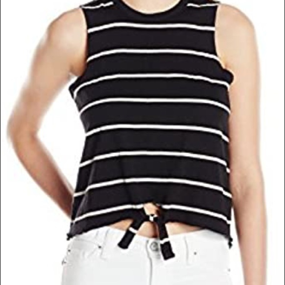 Chaser tie front striped top, size M, new